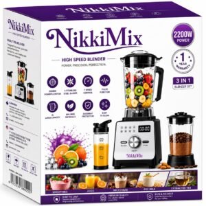 2200W Heavy-Duty Commercial Motor Up to 29,000 RPM High-Speed Blending 6 Food-Grade Stainless Steel Blades 2L BPA-Free Tritan Jar Variable Speed Control Pulse Function