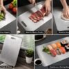 304 stainless steel double-sided cutting board for hygienic food preparation