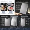 304 stainless steel double-sided cutting board for hygienic food preparation