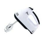 7-speed electric hand mixer with stainless steel beaters for baking and food preparation