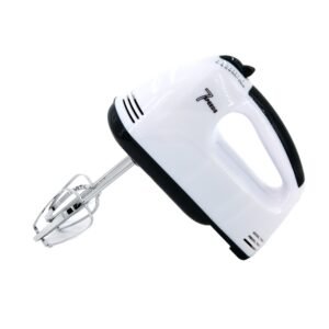 7-speed electric hand mixer with stainless steel beaters for baking and food preparation