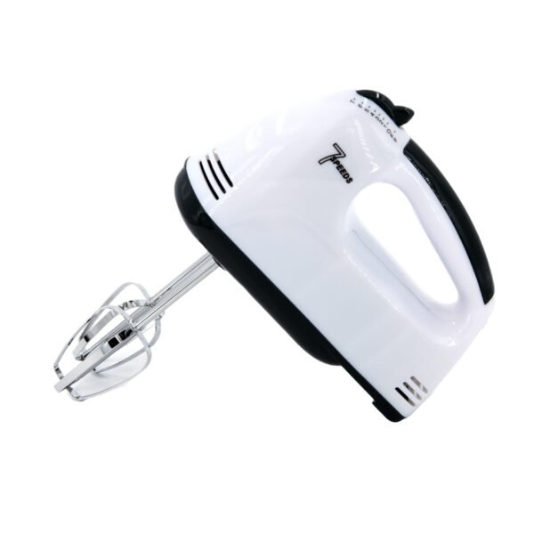 7-speed electric hand mixer with stainless steel beaters for baking and food preparation