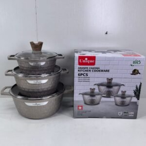 Made from premium aluminum alloy with a multi-layer non-stick granite coating, it ensures fast, even heat distribution while making cooking and cleaning effortless.