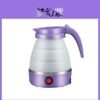 Apache portable collapsible 600ml electric travel kettle with foldable food-grade silicone body and stainless steel heating plate