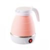 Apache portable collapsible 600ml electric travel kettle with foldable food-grade silicone body and stainless steel heating plate
