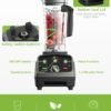 BioLoMix T5200 2200W high-performance blender with 2L BPA-free jar and six stainless steel blades