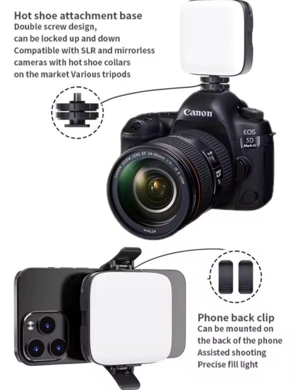 M11 rechargeable mini LED fill light with adjustable brightness for photography and video recording