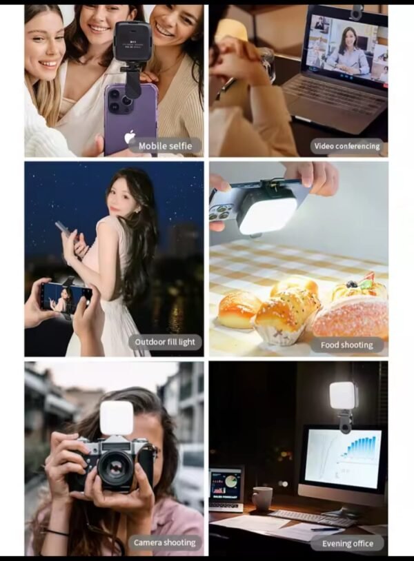 M11 rechargeable mini LED fill light with adjustable brightness for photography and video recording