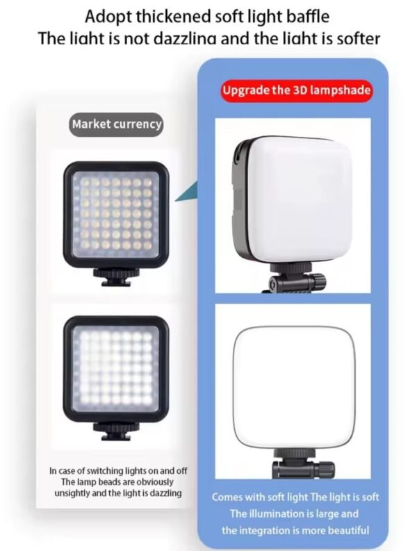 M11 rechargeable mini LED fill light with adjustable brightness for photography and video recording