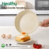 NIKKIMARKET premium 15-piece non-stick cookware set with tempered glass lids and induction-compatible aluminum pots