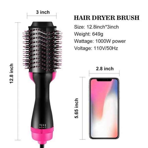 One-Step 5-in-1 hair dryer brush and volumizer with ceramic heating technology