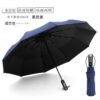 Compact UV sun protection folding umbrella with UPF 50+ canopy for rain and sunshine