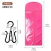 Wig storage bag with transparent window and hanging hook for wig organization