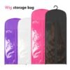 Wig storage bag with transparent window and hanging hook for wig organization