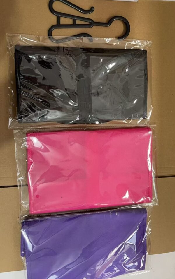 Wig storage bag with transparent window and hanging hook for wig organization