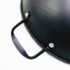 32 cm honeycomb-textured iron wok with wooden handle