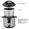 6L 16-in-1 electric pressure cooker with digital controls and stainless steel exterior
