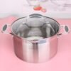 Kaisa Villa 6-piece 304 stainless-steel stockpot set with glass lids